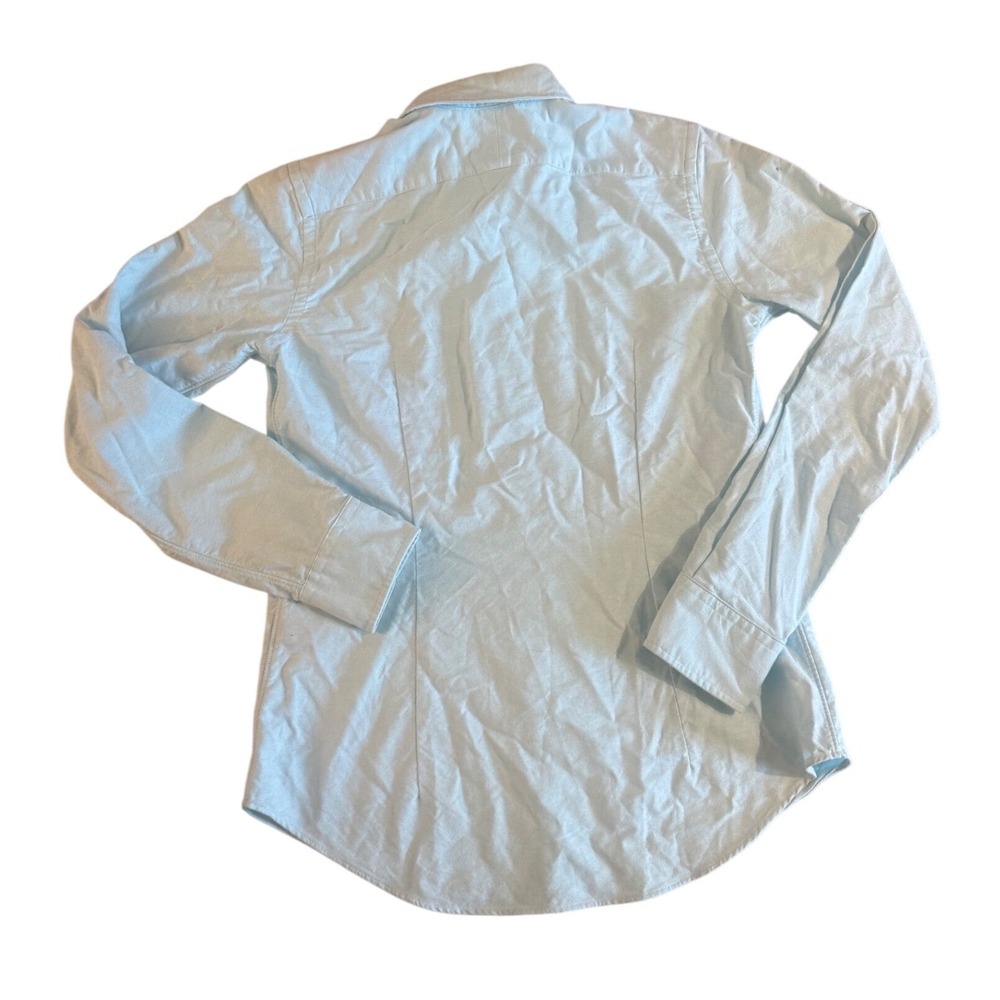 Ralph Lauren Womens Light Blue Slim Fit Oxford Button Down Shirt Size 6 Cotton - Picture 2 of 8